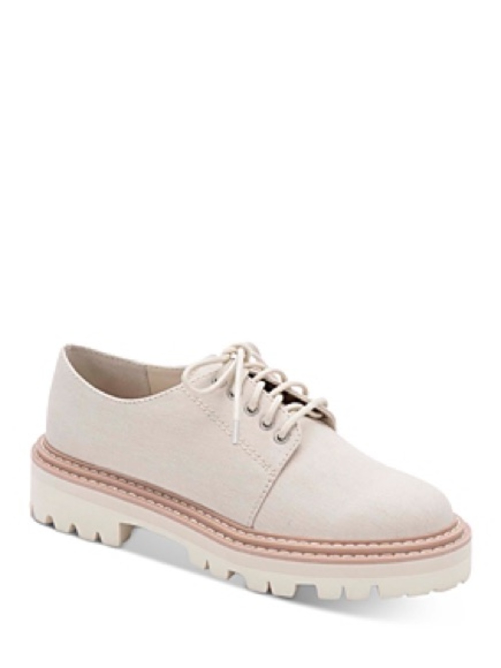 Dolce Vita Martie Lugged Oxfords Sandstone Canvas - Picture 2 of 6